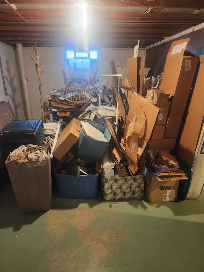 Roll-off dumpster container at job site for 6 Yard Dumpster Rental in Cherry Hill